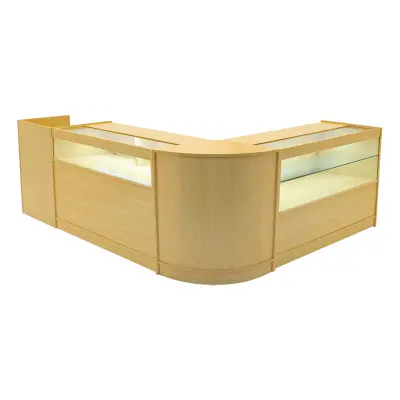 Komplet prodajnih pultnih svetilk Gravity LED B1200, C1200, TB60 in CM60 - javor