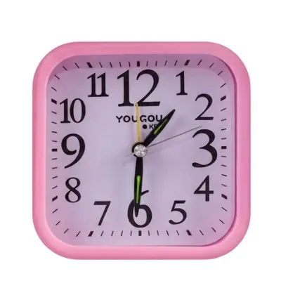 Analogna Budilka za Spalnico s Funkcijo Alarma in Osvetlitvijo, Roza