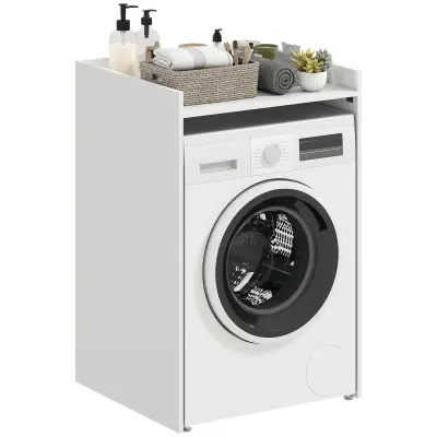 HOMCOM Omara za pralni stroj MDF 64D x 60Š x 97,5V cm Bela