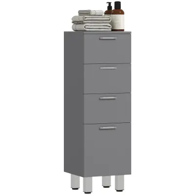 kleankin Kopalniška omara iverna plošča 30D x 30Š x 93V cm Siva