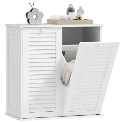 HOMCOM Omara za perilo MDF 70D x 38Š x 73V cm Bela
