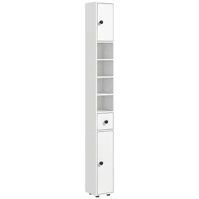 kleankin Kopalniška omara iverna plošča 20D x 20Š x 180V cm Bela