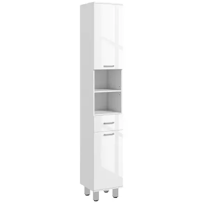 kleankin Kopalniška omara iverna plošča 30D x 30Š x 180V cm Bela