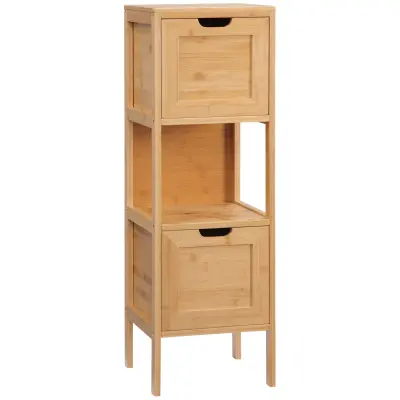 kleankin Kopalniška omara bambus 30D x 30Š x 90V cm Naravni les