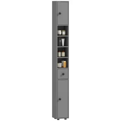 kleankin Kopalniška omara iverna plošča 20D x 20Š x 180V cm Siva
