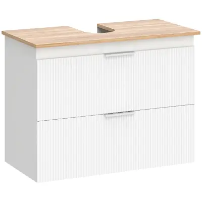 HOMCOM Omara pod umivalnikom MDF 80D x 40Š x 60V cm Bela