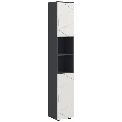 kleankin Kopalniška omara iverna plošča 30D x 30Š x 183V cm Temno siva