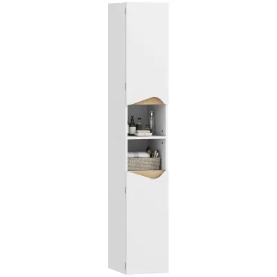HOMCOM Kopalniška omara iverna plošča 34,6D x 30Š x 180,5V cm Bela