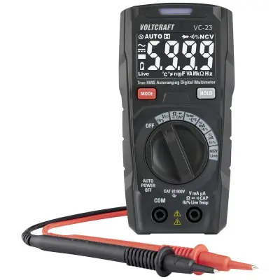 Digitalni multimetri VOLTCRAFT VC-23 ročni multimeter  digitalni  CAT III 600 V Prikaz (štetje): 6000