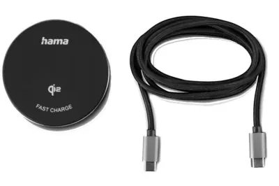 HAMA QI2 15W induktivni polnilnik črne barve