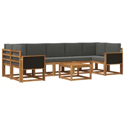 vidaXL Zunanja garnitura za sedenje z blazino 6 pcs