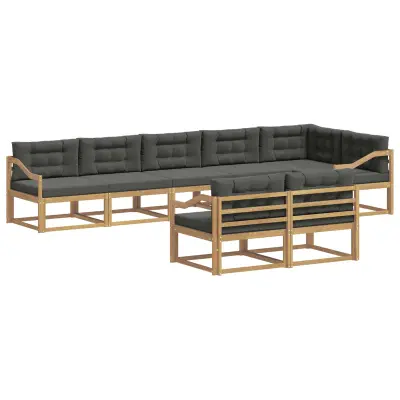 vidaXL Zunanja garnitura za sedenje 6 pcs Bela in antracit Poliester