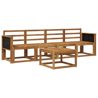 vidaXL Zunanja garnitura za sedenje 4 pcs Naravna Masiven les akacije