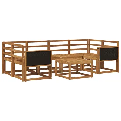 vidaXL Zunanja garnitura za sedenje 5 pcs Naravna Masiven les akacije