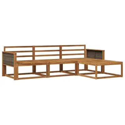 vidaXL Zunanja garnitura za sedenje 4 pcs Naravna Masiven les akacije