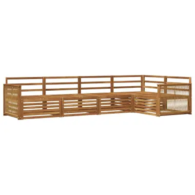 vidaXL Zunanja garnitura za sedenje 5 pcs Naravna Masiven les akacije