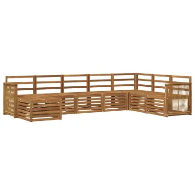 vidaXL Zunanja garnitura za sedenje 6 pcs Naravna Masiven les akacije