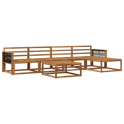 vidaXL Zunanja garnitura za sedenje 6 pcs Naravna Masiven les akacije