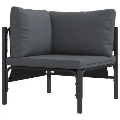 vidaXL Zunanja Pohištvo z blazino Antracit 80 x 80 x 71 cm Jeklo