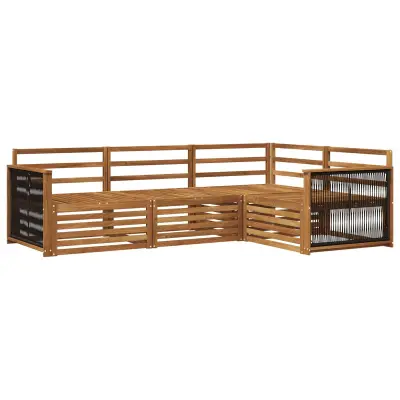 vidaXL Zunanja garnitura za sedenje 4 pcs Naravna Masiven les akacije