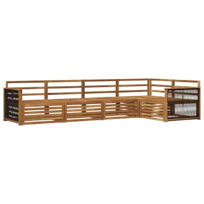 vidaXL Zunanja garnitura za sedenje 5 pcs Naravna Masiven les akacije