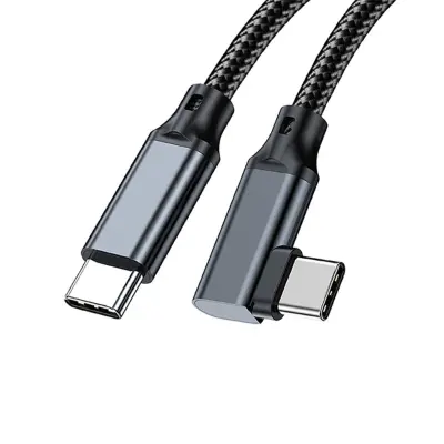 USB3.2 Type-C pravokotni pleteni kabel — 20Gbps, 8K@60Hz, PD240W  1,5 M