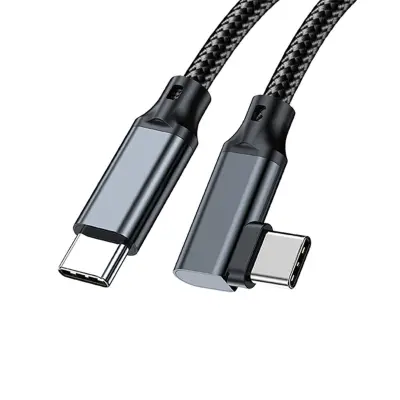 USB3.2 Type-C pravokotni pleteni kabel — 20Gbps, 8K@60Hz, PD240W  3 m