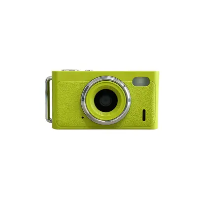Retro mini digitalni fotoaparat z zaslonom na preklop – 180° zaslon za selfije, 1080P AVI, EIS, podpora MicroSD do 512 GB Zelena