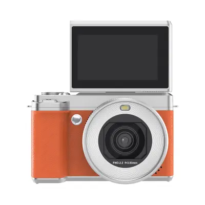 Digitalni fotoaparat z dvema lečama, 180° zasukljiv zaslon, 80MP, 5K Brown