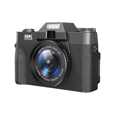 CDR10 digitalni fotoaparat 5K, 75MP, 52mm širok objektiv, 180° zaslon Black