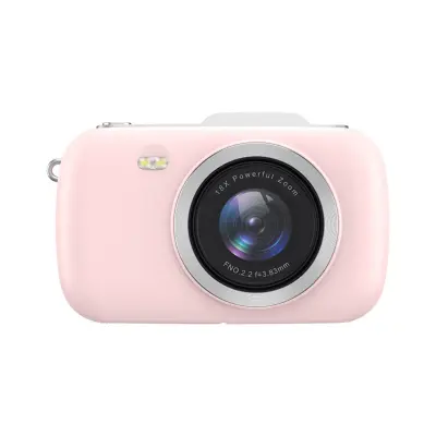 Kompakten 80MP fotoaparat za dekleta, 5K, 18x zoom, 2.8 inch zaslon Pink