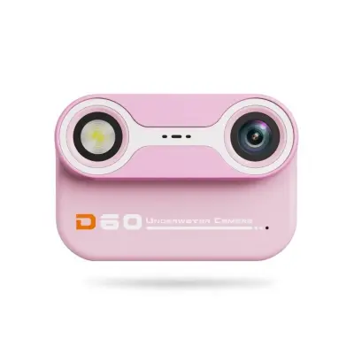 Rožnata vodotesna kamera 3m, 26MP fotografije, 1080p video