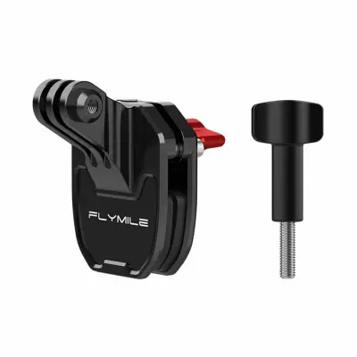 Objemka za kamero na vetrobranu motorja, združljiva z DJI Action 6, DJI Action Nano, X5 – aluminijasta objemka s silikonsko podlogo