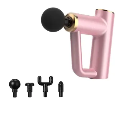 Mini masažna pištola za fascijo z LCD, 6-stopenj, Type-C Pink