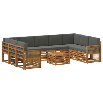 vidaXL Sedežne garniture Masiven les akacije