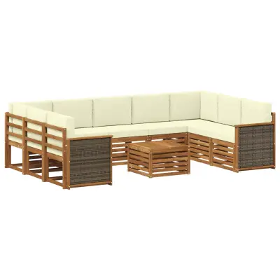 vidaXL Sedežne garniture Masiven les akacije