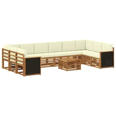 vidaXL Kotna sedežna garnitura z blazino 8 pcs
