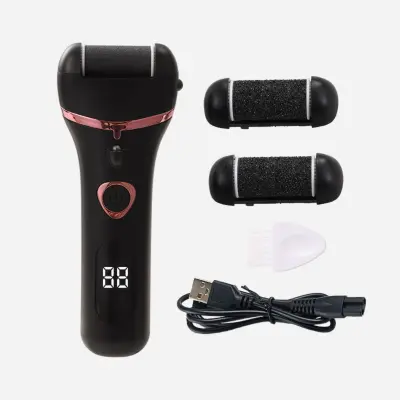 USB polnilna električna turpija z LED zaslonom in 3 hitrostmi Black