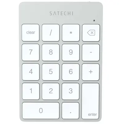 Satechi, Brezžična Bluetooth numerična tipkovnica iz ultra tankega aluminija, Srebrna