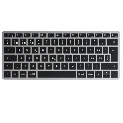 Satechi, Kompaktna tanka španska Bluetooth osvetljena tipkovnica X1 brez numerične tipkovnice, Siva