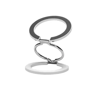 Dvostransko magnetno stojalo za telefon, aluminij, 360° vrtljivo White