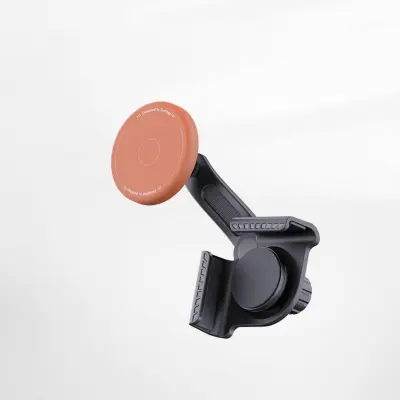 Magnetni nosilec za telefon za zaslon Tesla, silikonska podpora 360° Orange