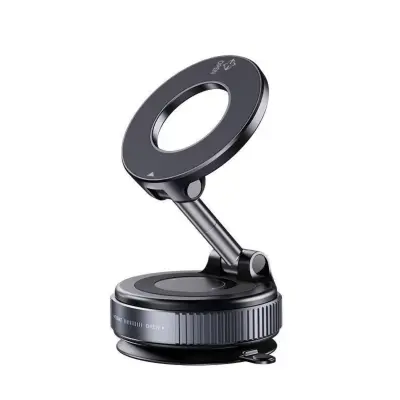 Magnetni avto nosilec z N52 magnetom in vakuumsko bazo Black