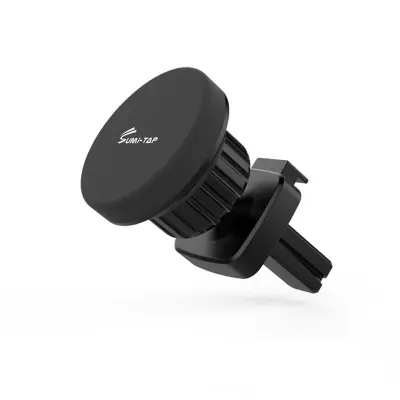 Magnetni avto nosilec za telefon za okrogle reže, 360° vrtljiv Black