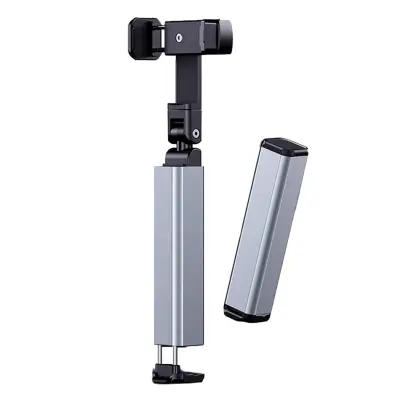 Zložljivo stojalo za telefon 360° vrtljivo, ABS+aluminij Silver
