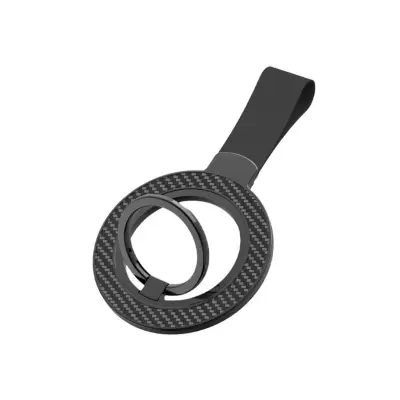 MagSafe magnetno zložljivo stojalo s silikonskim obročem, črno