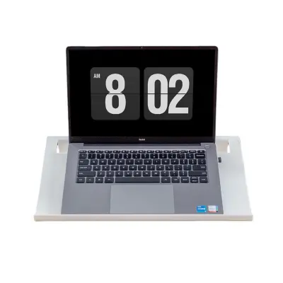 Ergonomsko Stojalo za Prenosnik z Dvojnimi Režami - Popravek Drže White