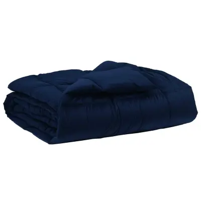 vidaXL Polna celoletna prevleka Temno modra 135 x 200 cm Mikrovlakna