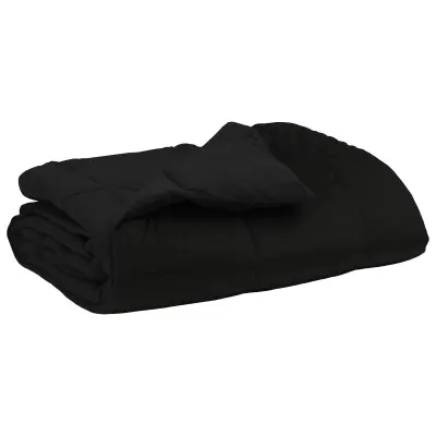 vidaXL Polna celoletna prevleka Črna 200 x 200 cm Mikrovlakna