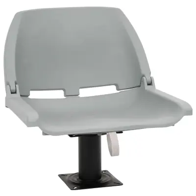 vidaXL Zložljiv sedež za čoln 2 kosa brez blazine siv 48x51x41 cm